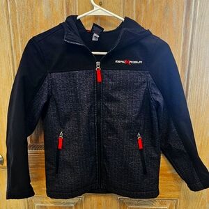 Youth Black & Gray Zip Jacket Size S-8 Zero Xposur